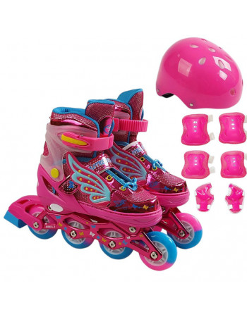 Комплект - ролики із захистом розмір M /35-38/колеса PU арт. SC-91300 М