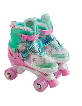 Ролики дитячі розсувні (квади) розмір M/34-38, колеса PU арт. R-719-54 М