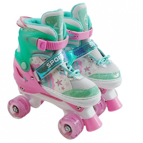 Ролики дитячі розсувні (квади) розмір S/29-33, колеса PU арт. R-206-75 S