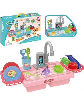 Ігровий набір - кухонна раковина/мийка з циркуляцією води РОЖЕВА арт. 2016-142
