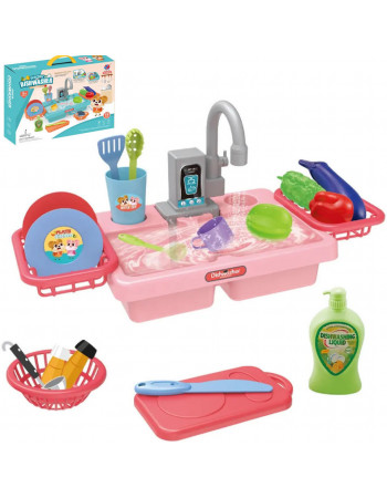 Ігровий набір - кухонна раковина/мийка з циркуляцією води РОЖЕВА арт. 2016-142