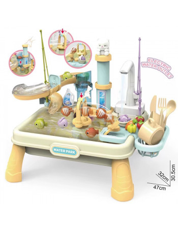 *Столик з циркуляцією води 2 в 1 (риболовля, кухонна мийка) арт. 1205-3