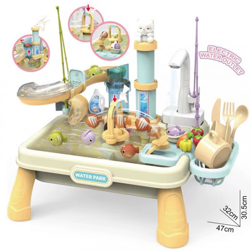 *Столик з циркуляцією води 2 в 1 (риболовля, кухонна мийка) арт. 1205-3