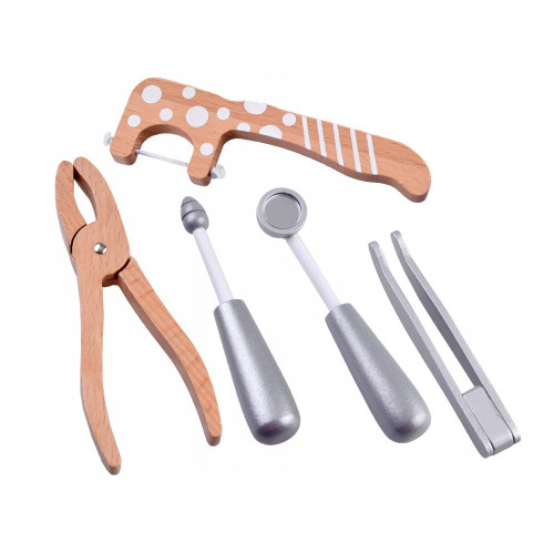 Набір лікаря дерев'яний 'Стоматолог' СИНІЙ арт. C 73225