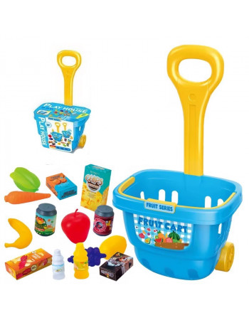 Дитячий візок для супермаркету з продуктами арт. 8238