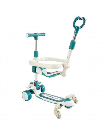 Самокат 5в1 Skyper із захисним бампером та дод. колесами (музика, підсвічування, укр. озвучка) арт. RT-12615