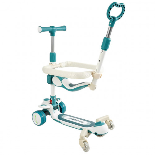 Самокат 5в1 Skyper із захисним бампером та дод. колесами (музика, підсвічування, укр. озвучка) арт. RT-12615