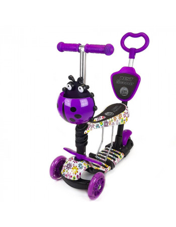 *Самокат - беговел 5 в1 Best Scooter з батьківською ручкою і підніжками арт. 97240