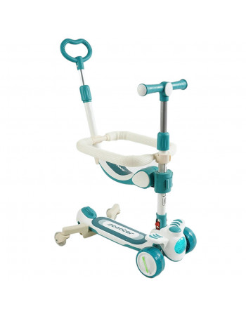 Самокат 5в1 Skyper із захисним бампером та дод. колесами (музика, підсвічування, укр. озвучка) арт. RT-12615