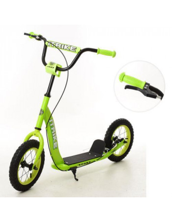 *Самокат для дітей і дорослих Scooter з ручним гальмом (САЛАТОВИЙ) арт. 2-043-1-GR