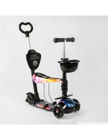 Самокат - велобіг 5 в1 Best Scooter з батьківською ручкою та підніжками арт. 16102