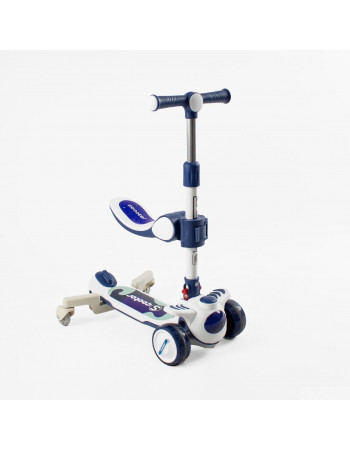 Самокат 5в1 Skyper із захисним бампером та дод. колесами (музика, підсвічування, укр. озвучка) арт. RT-13409