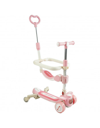 Самокат 5в1 Skyper із захисним бампером та дод. колесами (музика, підсвічування, укр. озвучка) арт. RT-10247