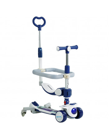 Самокат 5в1 Skyper із захисним бампером та дод. колесами (музика, підсвічування, укр. озвучка) арт. RT-13409