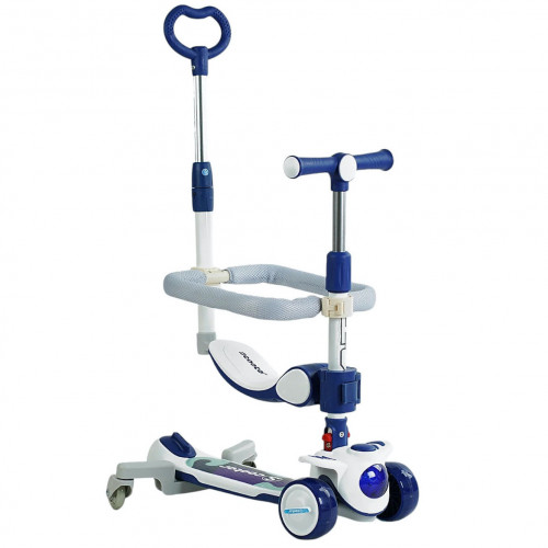 Самокат 5в1 Skyper із захисним бампером та дод. колесами (музика, підсвічування, укр. озвучка) арт. RT-13409