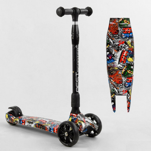 Самокат Best Scooter Maxi (складне кермо, колеса світяться) арт. 98-277