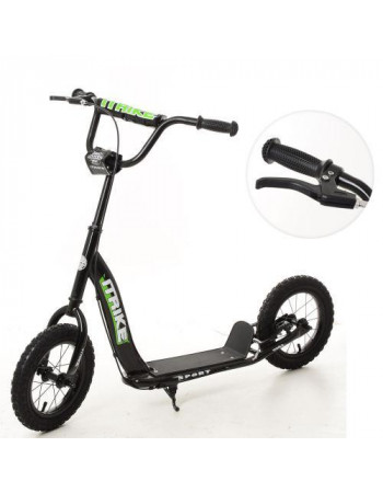 *Самокат для дітей і дорослих Scooter з ручним гальмом (ЧОРНИЙ) арт. 2-043-1-B
