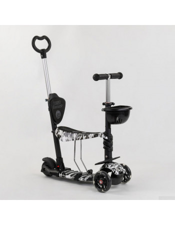 *Самокат - беговел 5 в1 Best Scooter з батьківською ручкою і підніжками арт. 24501