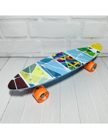 Скейт (пенні борд) Penny board (дека з ручкою, колеса світяться) ТМ Best Board арт. С 32040/1