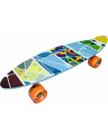 Скейт (пенні борд) Penny board (дека з ручкою, колеса світяться) ТМ Best Board арт. С 32040/1