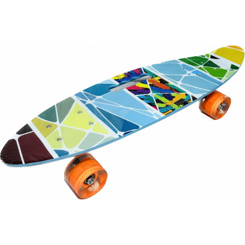 Скейт (пенні борд) Penny board (дека з ручкою, колеса світяться) ТМ Best Board арт. С 32040/1