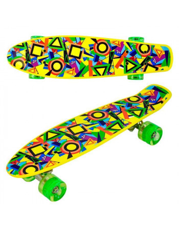 Скейт - пенні борд - Penny board (колеса світяться) арт. 11002