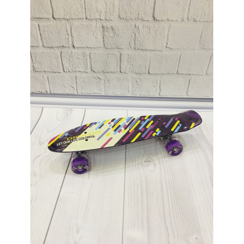 Скейт (пенні борд) Penny board, колеса світяться арт. 9797
