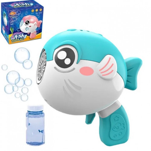 Пістолет з мильними бульбашками (генератор мильних бульбашок) “Fish Bubble Gun” БЛАКИТНИЙ арт. 832