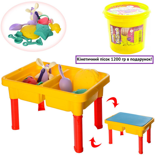 *Столик-пісочниця “SandWater Play Table” + пісок 1200 гр арт. HG-156/KS-01-04/1