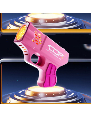 Пістолет з мильними бульбашками (генератор мильних бульбашок) РОЖЕВИЙ арт. A 9099