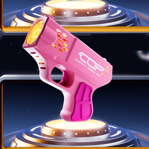 Пістолет з мильними бульбашками (генератор мильних бульбашок) РОЖЕВИЙ арт. A 9099