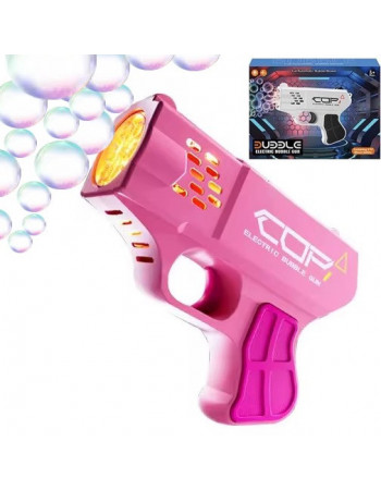 Пістолет з мильними бульбашками (генератор мильних бульбашок) РОЖЕВИЙ арт. A 9099