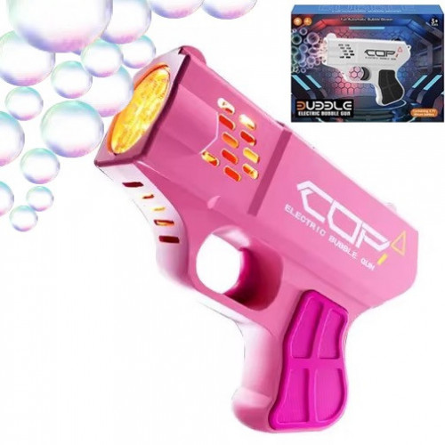 Пістолет з мильними бульбашками (генератор мильних бульбашок) РОЖЕВИЙ арт. A 9099