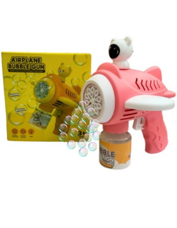 Пістолет з мильними бульбашками (генератор мильних бульбашок) РОЖЕВИЙ арт. 10161