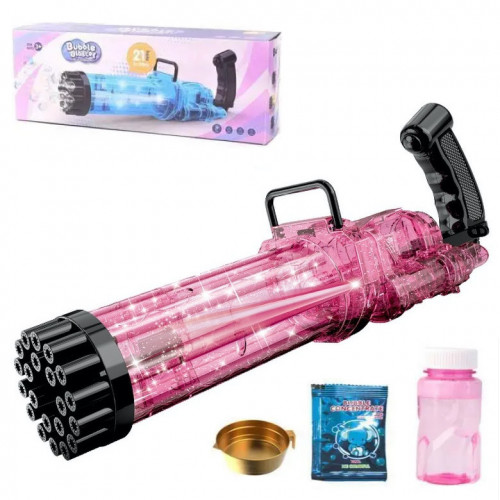 Автомат із мильними бульбашками 'Bubble blaster' (генератор мильних бульбашок) РОЖЕВИЙ арт. 3939-134