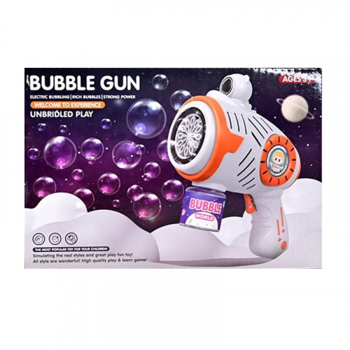 Пістолет з мильними бульбашками (генератор мильних бульбашок) “Космос” ПОМАРАНЧЕВИЙ арт. MT 30