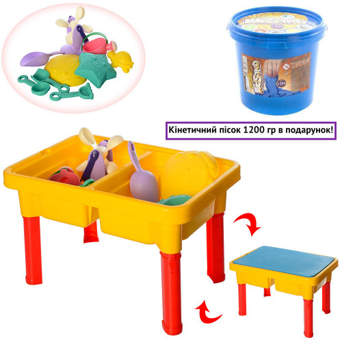 *Столик-пісочниця “SandWater Play Table” + пісок 1200 гр арт. HG-156/KS-01-04