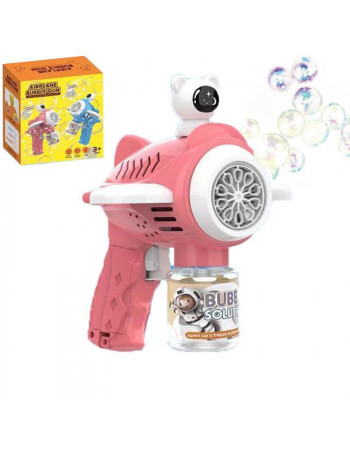Пістолет з мильними бульбашками (генератор мильних бульбашок) РОЖЕВИЙ арт. 10161