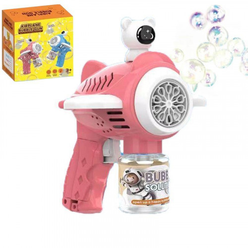 Пістолет з мильними бульбашками (генератор мильних бульбашок) РОЖЕВИЙ арт. 10161