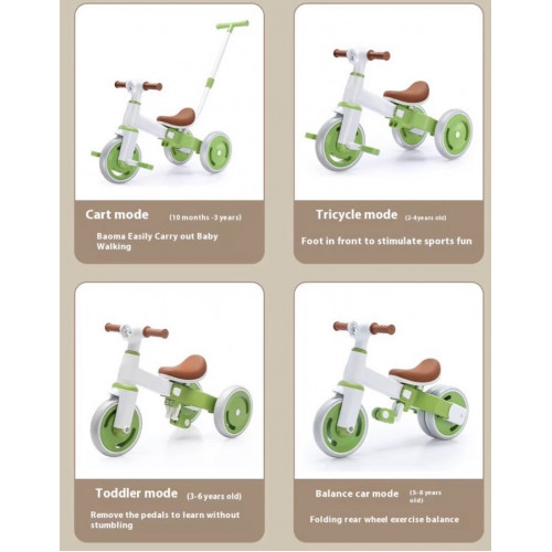 Велосипед-трансформер з батьківською ручкою Best Trike (велосипед, велобіг) арт. LB-10240