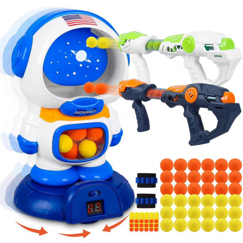 Ігровий набір - 2 помпових автомата з м'якими снарядами та мішень арт. YC 301