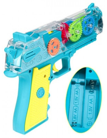 Пістолет з рухомими шестернями, світлом і звуком 'Gear light gun' арт. YJ-Q 002