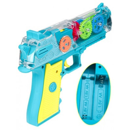 Пістолет з рухомими шестернями, світлом і звуком 'Gear light gun' арт. YJ-Q 002
