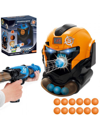 Автомат помповий з м'якими кульками та маскою-мішенню СИНЯ МАСКА арт. YG 10 P