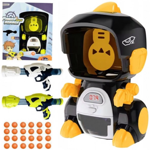 Мішень з електронним табло та 2 помпові автомати з м'якими кульками арт. NL 08 U