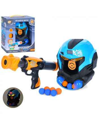 Автомат помповий з м'якими кульками та маскою-мішенню СИНЯ МАСКА арт. YG 10 P