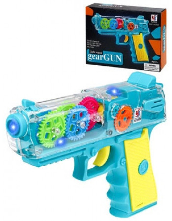 Пістолет з рухомими шестернями, світлом і звуком 'Gear light gun' арт. YJ-Q 002
