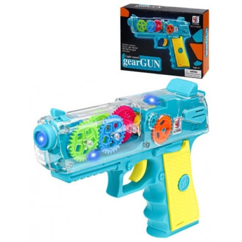 Пістолет з рухомими шестернями, світлом і звуком 'Gear light gun' арт. YJ-Q 002